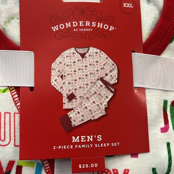NWT! Wondershop men’s 2-piece family sleep set - joyful print - Picture 2 of 5